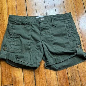 Guess Shorts Cargo Women's 25 Green and Khaki Y2K Vintage
